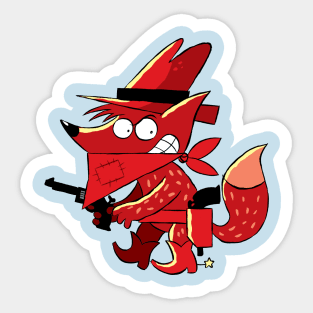 Fox the Cowboy Sticker